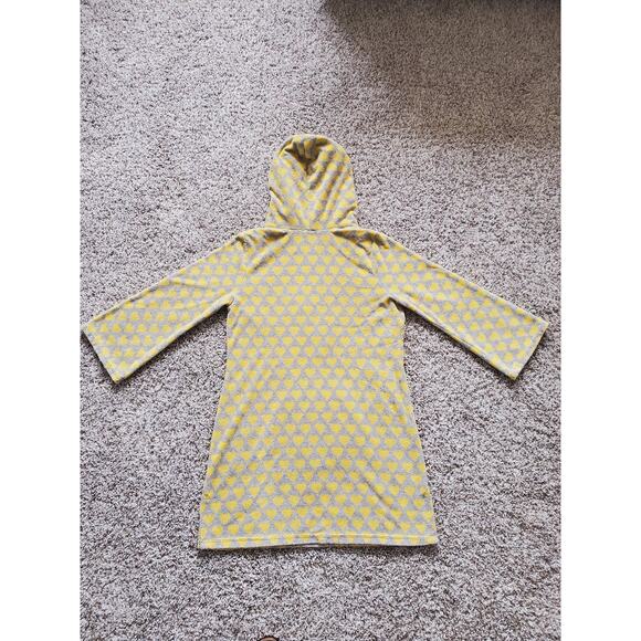 Juicy Couture Gray Yellow Heart Terry Tunic Sun Dress Coverup Size L - Picture 2 of 7